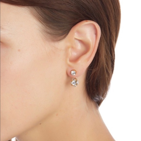 kate spade Jewelry - Kate Spade Crystal Pave Stud Earring Rose Gold NWT